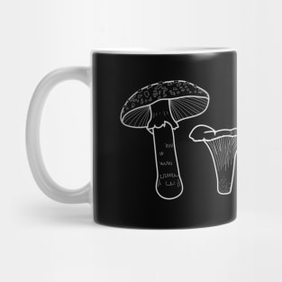 "ACAB Mushrooms" Amanita, Chanterelle, Amanita, Bolete Mug